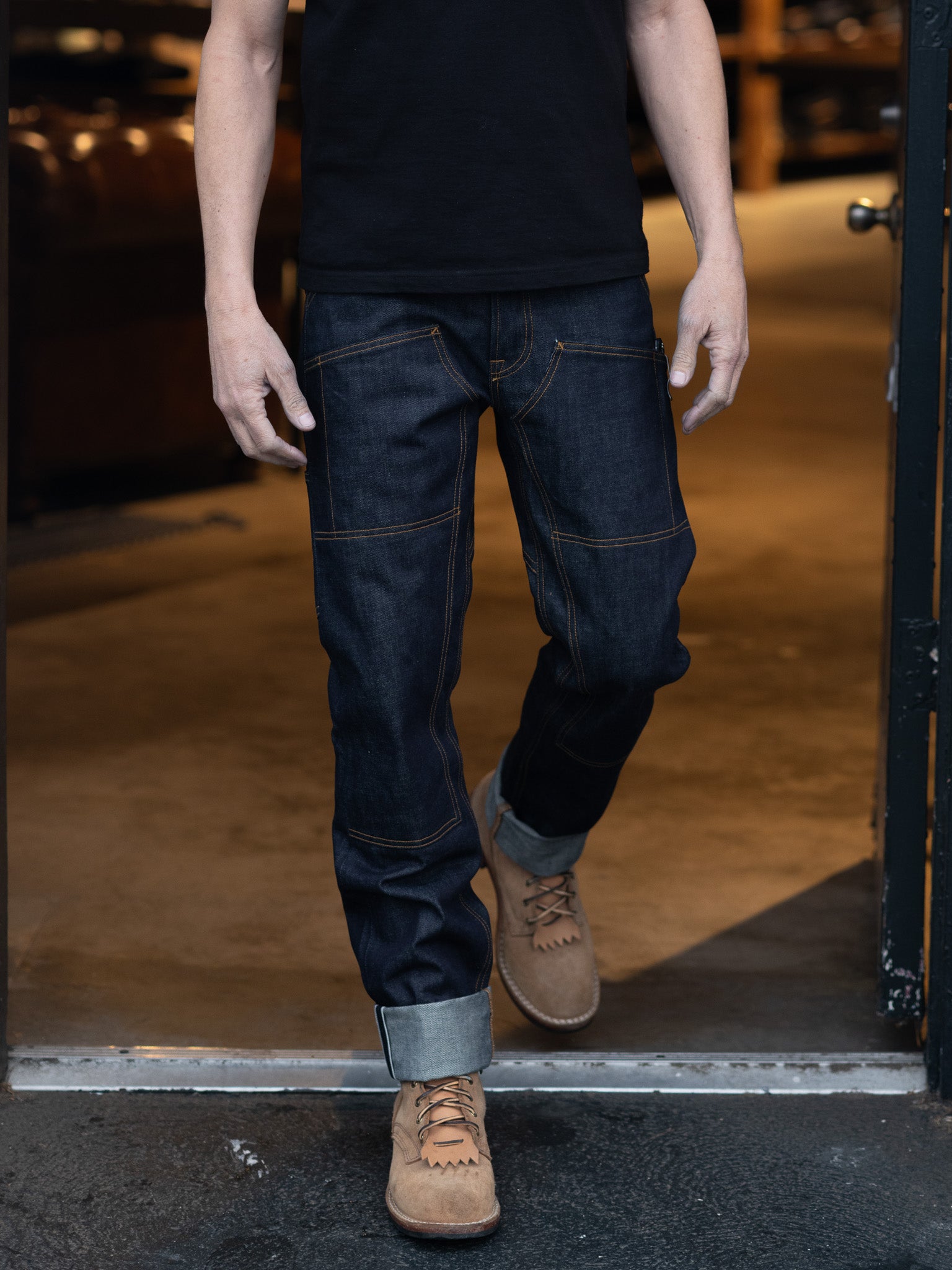 Die Hard Double Knee Straight Leg - 13oz Witness Cone Mils Selvage Denim Jean