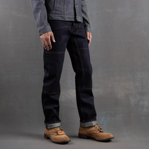 Die Hard Double Knee Straight Leg - 18oz Samurai Selvage Denim Jean raw selvage denim — Brave Star Selvage