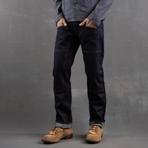 Die Hard Double Knee Straight Leg - 18oz Samurai Selvage Denim Jean raw selvage denim — Brave Star Selvage