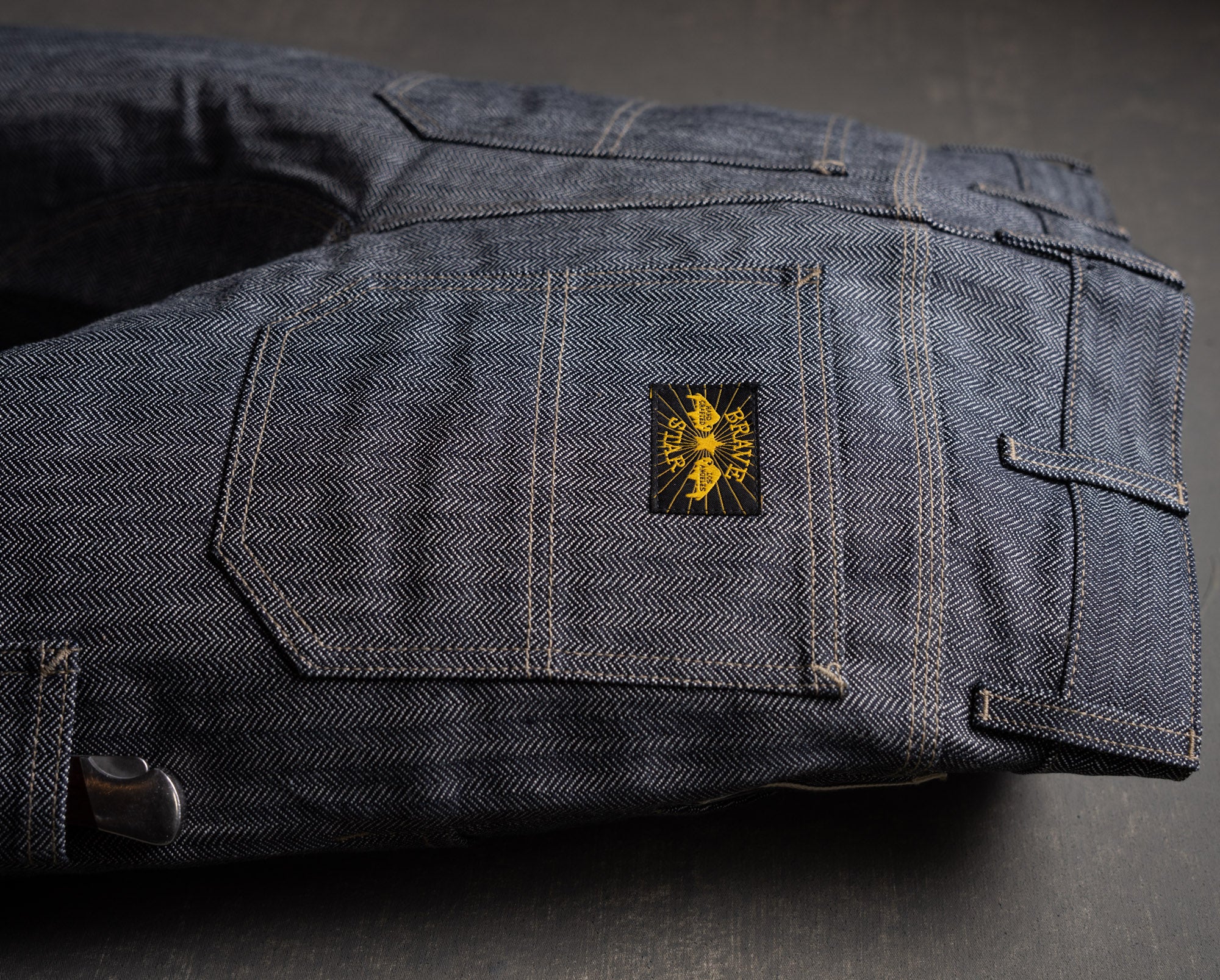 Die Hard Double Knee Straight Leg - 14oz Indigo Herringbone Selvage Denim