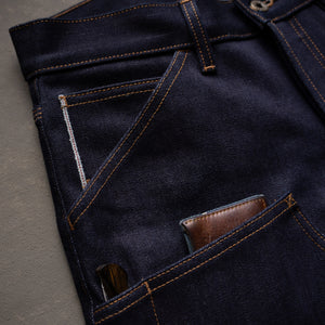 Die Hard Double Knee Straight Leg - 18oz Samurai Selvage Denim Jean raw selvage denim — Brave Star Selvage