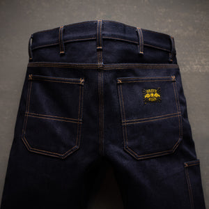 Die Hard Double Knee Straight Leg - 18oz Samurai Selvage Denim Jean raw selvage denim — Brave Star Selvage