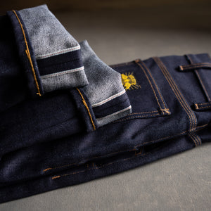 Die Hard Double Knee Straight Leg - 18oz Samurai Selvage Denim Jean raw selvage denim — Brave Star Selvage