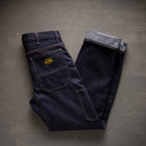 Die Hard Double Knee Straight Leg - 18oz Samurai Selvage Denim Jean raw selvage denim — Brave Star Selvage