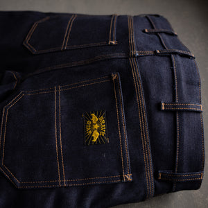 Die Hard Double Knee Straight Leg - 18oz Samurai Selvage Denim Jean raw selvage denim — Brave Star Selvage