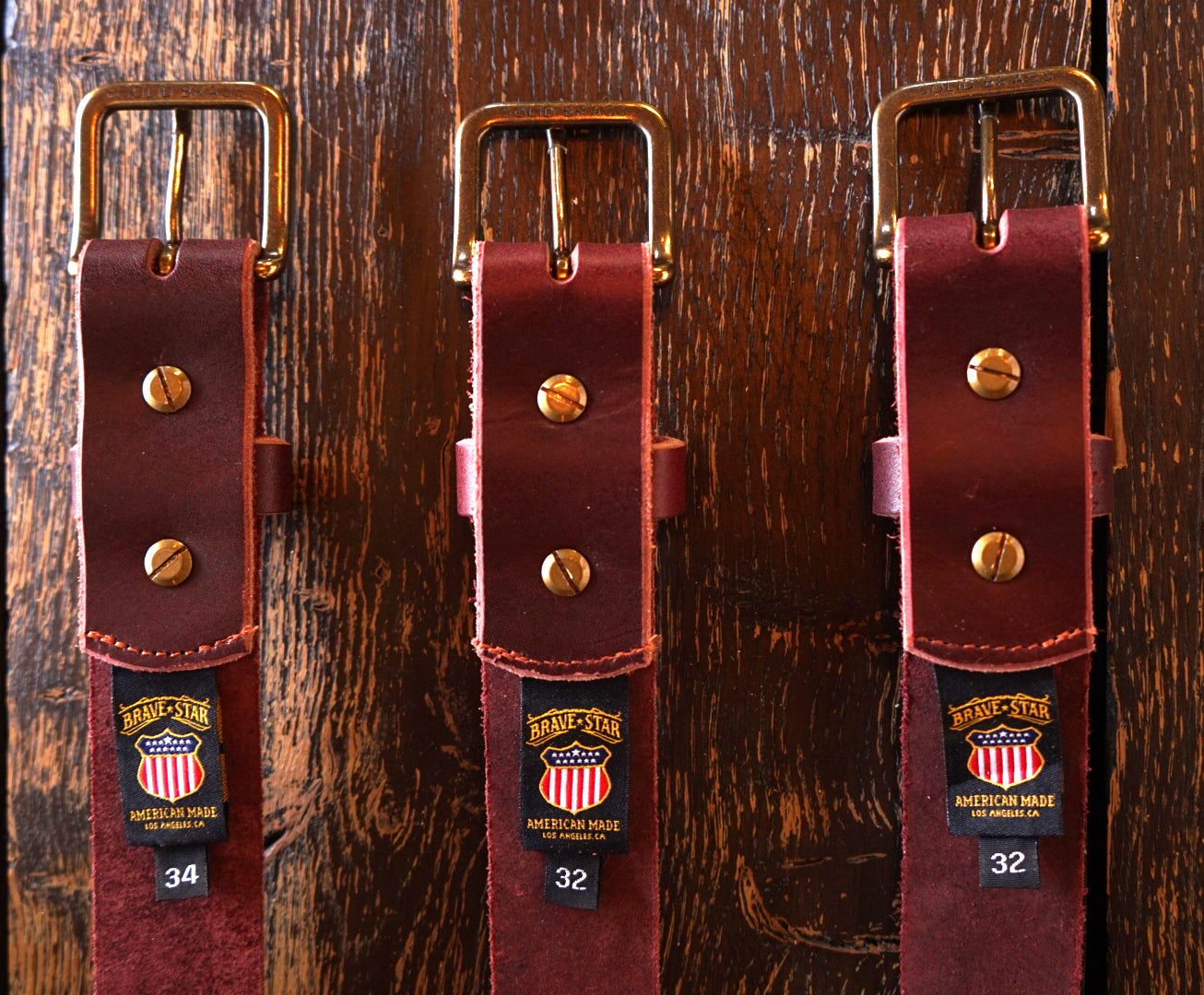 RW Leather Belt in  Oxblood (Regular Width 1.5")