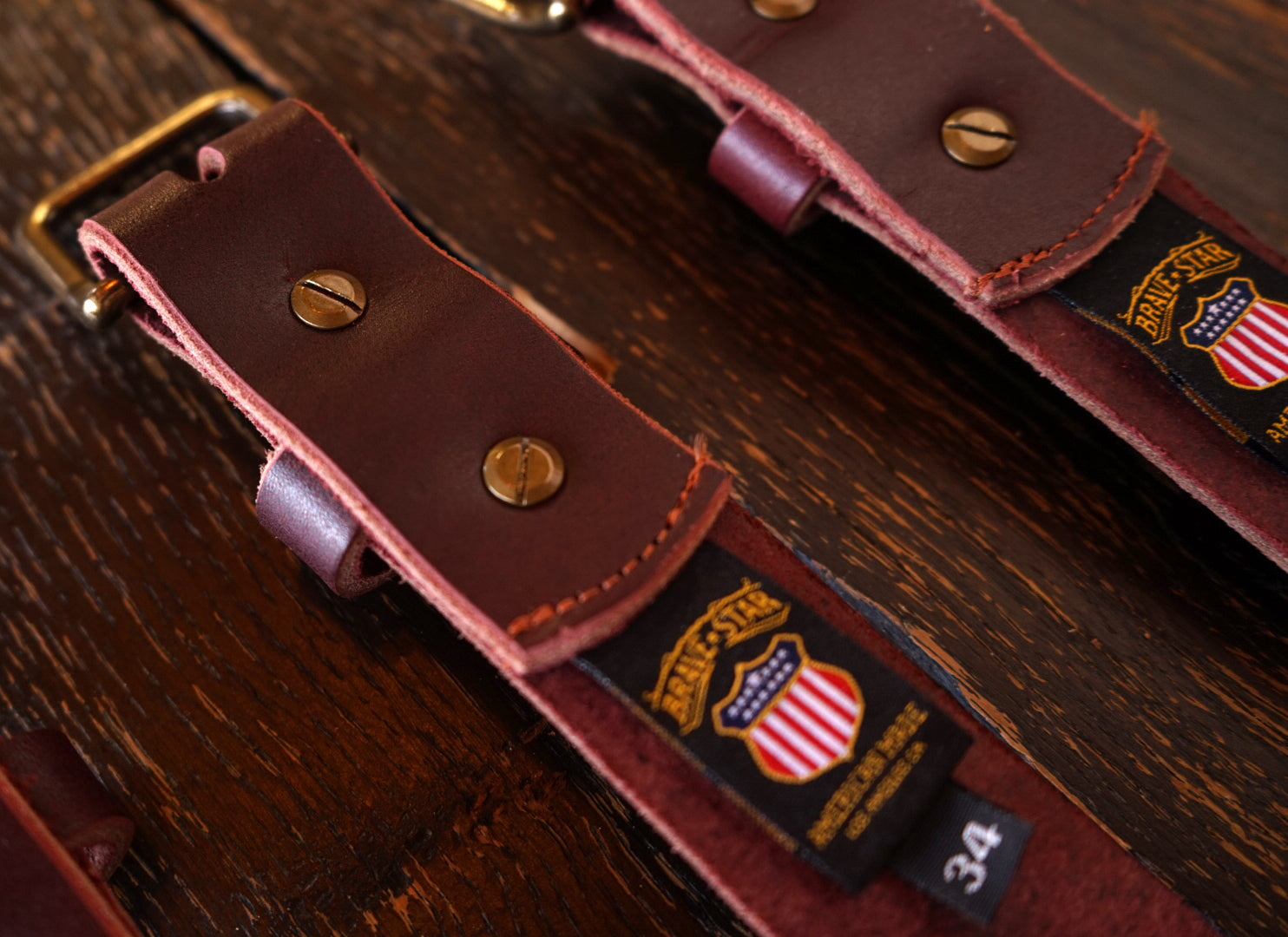 RW Leather Belt in  Oxblood (Regular Width 1.5")