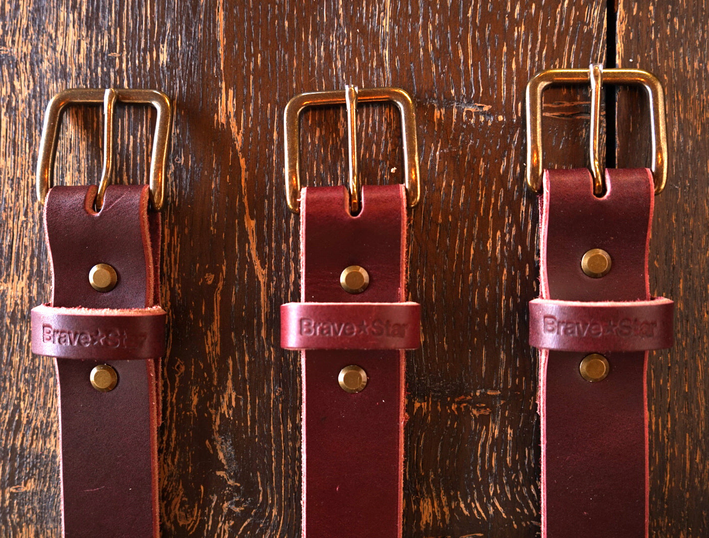RW Leather Belt in  Oxblood (Regular Width 1.5")