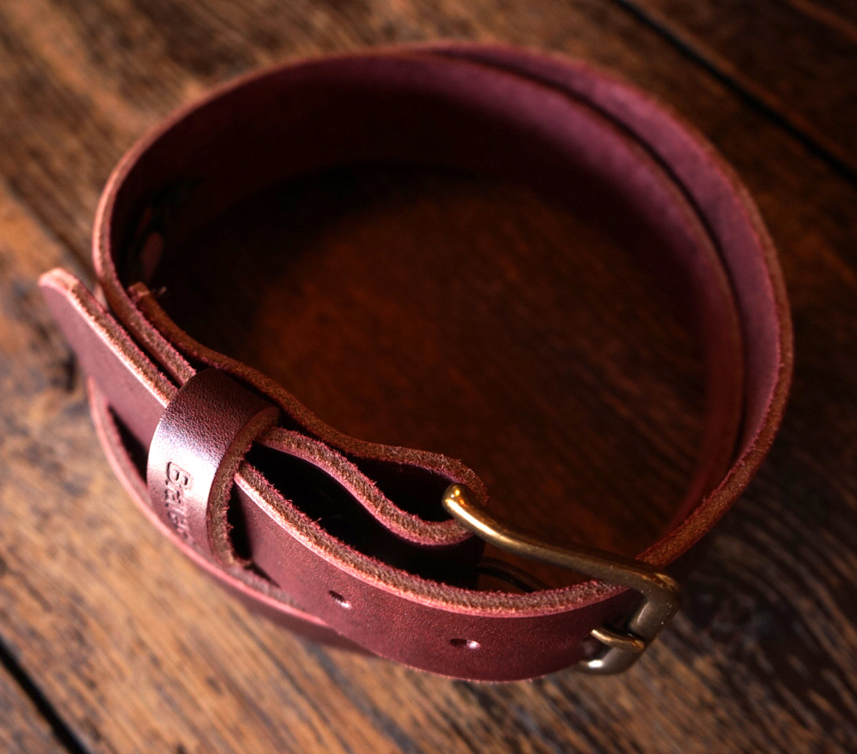 RW Leather Belt in  Oxblood (Regular Width 1.5")