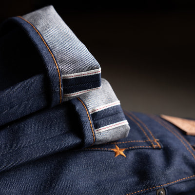 Slim Straight 12.5oz WWII Blue Selvage Denim raw selvage denim — Brave Star Selvage