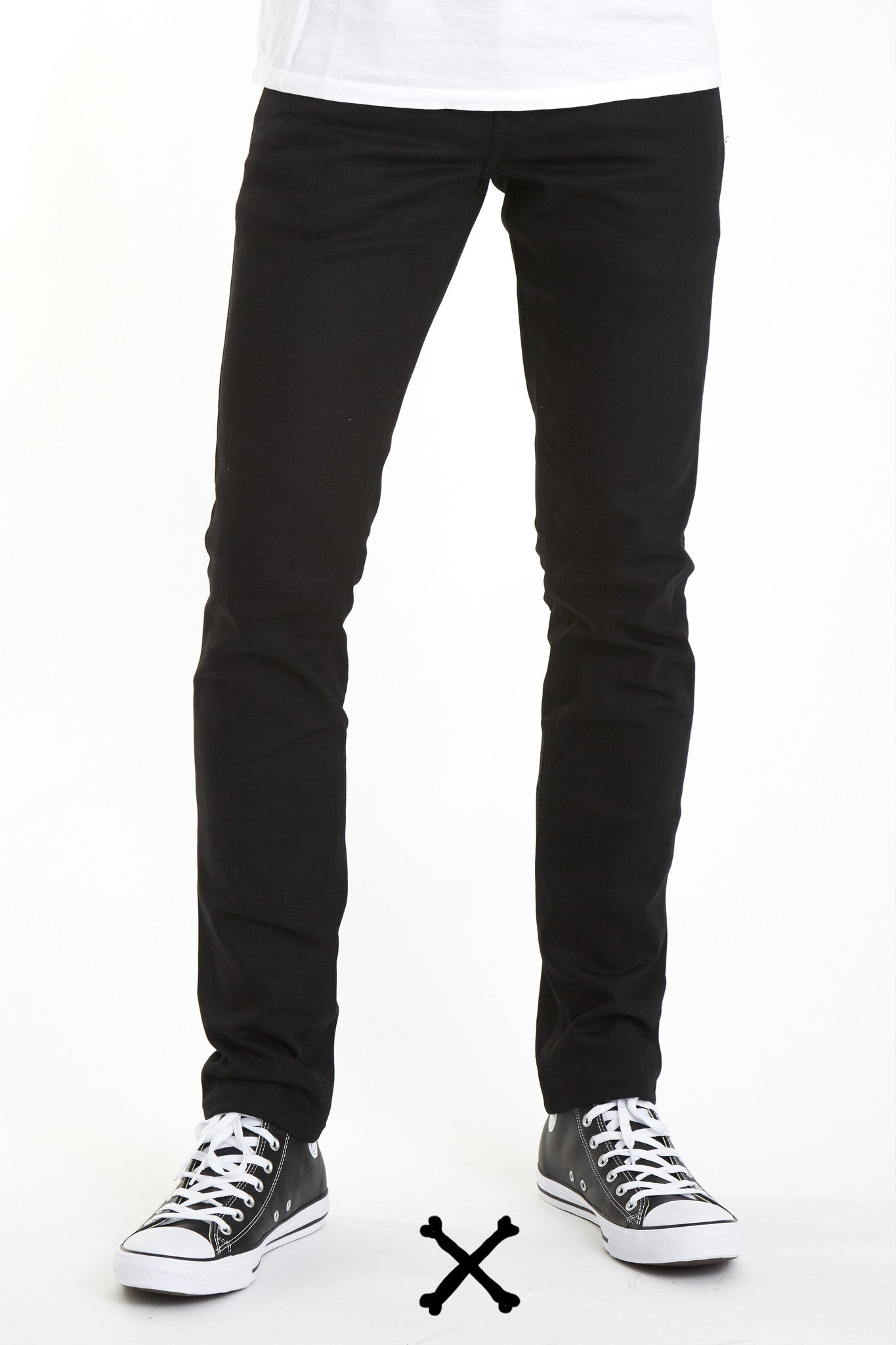 Affordable Black Japanese Skinny Selvedge Stretch denim selvage