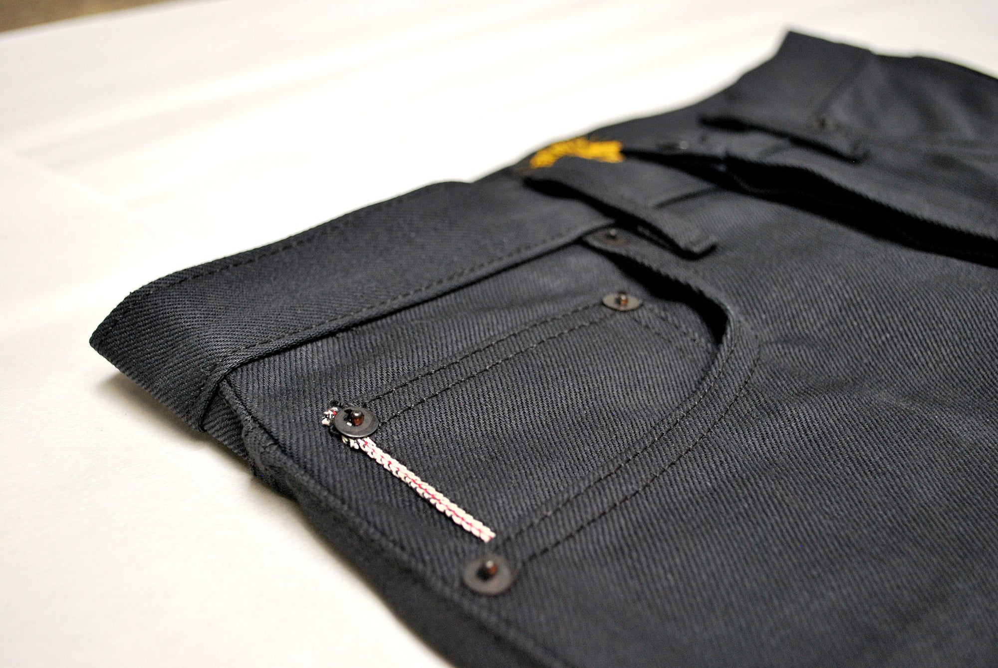 The Skeleton Skinny 12oz Double Black Cone Mills Selvage